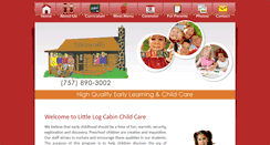 Desktop Screenshot of littlelogcabinchildcare.com