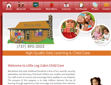Tablet Screenshot of littlelogcabinchildcare.com